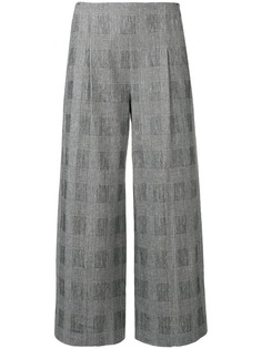 Chalayan cropped checked trousers