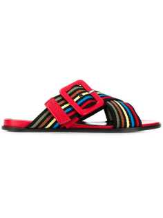 Sonia Rykiel striped crossover sandals