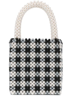 Shrimps Willow gingham pearl bag