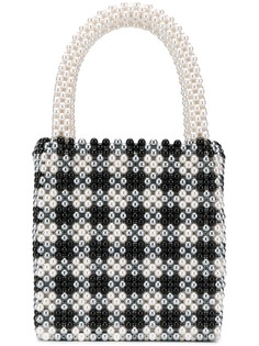 Shrimps Willow gingham pearl bag