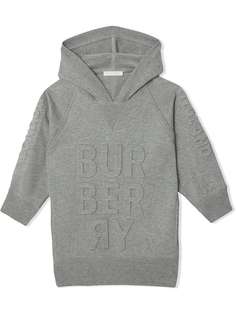 Burberry Kids Embossed Logo Cotton Sweater Dress