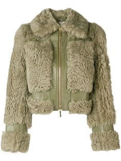 Zimmermann укороченная куртка с отделкой из овечьего меха