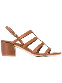 Del Carlo block heel cage sandals