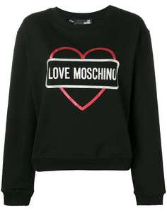 Love Moschino logo heart print sweatshirt