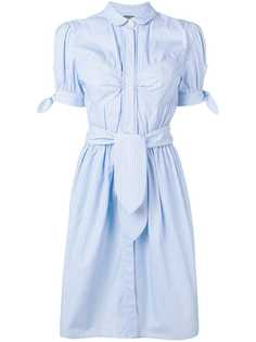 Alexa Chung pinstripe belted shirt dress