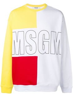 MSGM свитер в стиле колор-блок