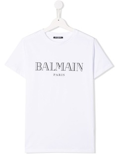 Balmain Kids футболка с логотипом