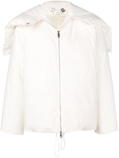Jil Sander пуховик с капюшоном на пуговицах