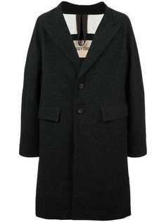 Ziggy Chen однобортное пальто в стиле оверсайз
