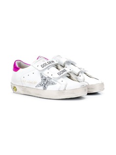 Golden Goose Deluxe Brand Kids кроссовки на липучке со слоганом