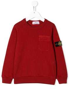 Stone Island Junior толстовка с нашивкой-логотипом