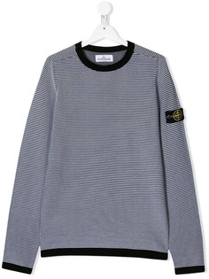 Stone Island Junior трикотажный джемпер в полоску