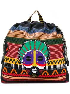 Etro colour-block embroidered backpack