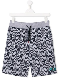 Kenzo Kids all-over eye print shorts