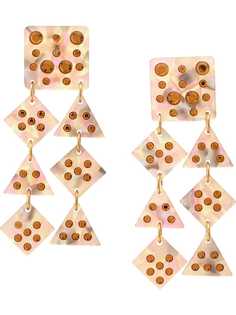 Lele Sadoughi geometric draped earrings