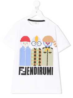 Fendi Kids футболка с принтом Fendirumi
