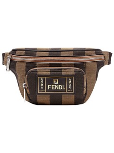 Fendi полосатая поясная сумка