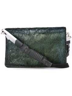 Rick Owens iridescent flap crossbody bag