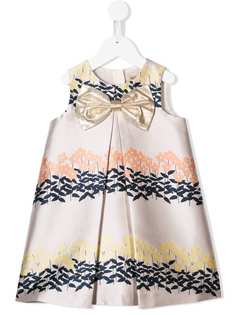 Hucklebones London bow floral embroidered dress