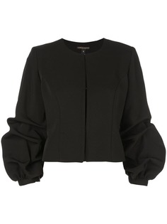 Alberto Makali cropped ruched-sleeves jacket