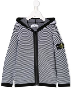 Stone Island Junior striped zip hoodie