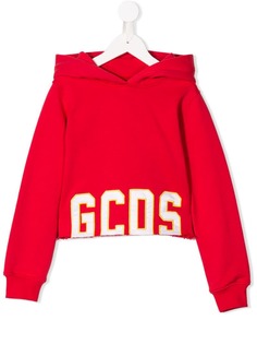 Gcds Kids brand logo hoodie