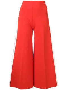 Veronica Beard side-stripe cropped trousers
