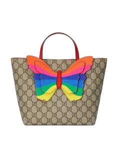 Gucci Kids сумка-тоут GG с бабочками