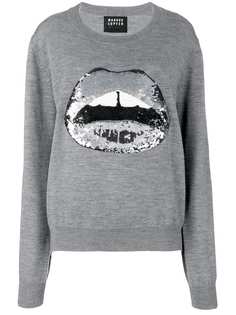 Markus Lupfer sequinned lips knitted jumper