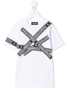 Dsquared2 Kids полосатая футболка с логотипом