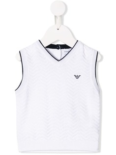 Emporio Armani Kids трикотажный жилет с логотипом