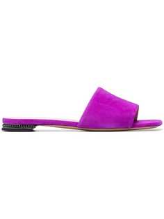 Nicholas Kirkwood purple Casati 10 suede slides