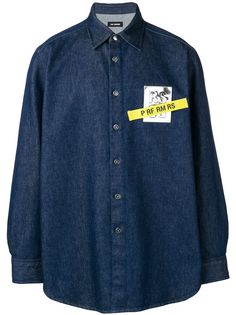 Raf Simons рубашка с нашивкой