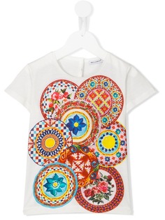 Dolce & Gabbana Kids футболка Caretto Con Rose