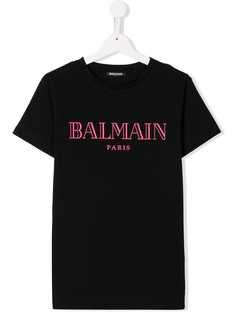 Balmain Kids футболка с логотипом