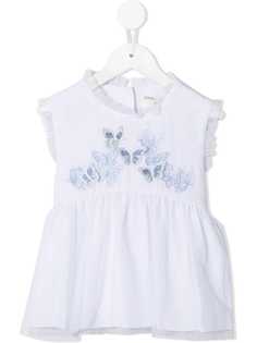 Charabia платье с вышитыми бабочками