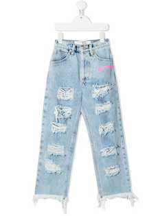 Natasha Zinko Kids distressed slim-fit jeans