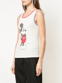 Saint Laurent Mickey Mouse print tank top