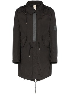 Ten C zipped hooded parka coat