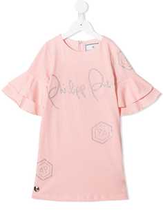 Philipp Plein Junior короткое платье со стразами