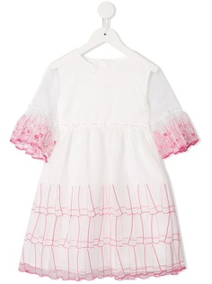 Charabia платье с цветочной вышивкой