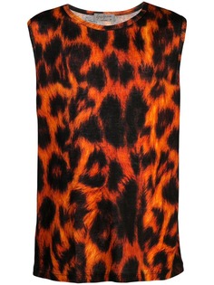 Yohji Yamamoto leopard print tank top