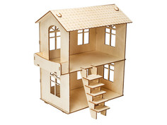 Сборная модель IQ Format Домик для кукол с балконом 4627151964218