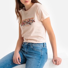 Футболка с круглым вырезом и рисунком спереди Pepe Jeans