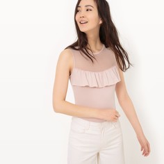 Футболка однотонная с круглым вырезом, без рукавов LA Redoute Collections