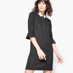 Платье с рисунком в горошек на молнии спереди LA Redoute Collections