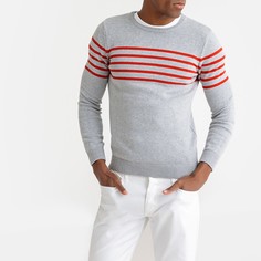 Пуловер в полоску с круглым вырезом LA Redoute Collections