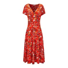 Платье-миди расклешенное с цветочным рисунком JOE Browns