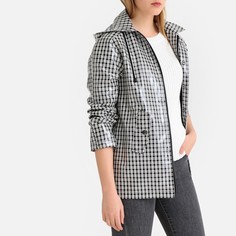 Плащ в клетку средней длины с капюшоном LA Redoute Collections