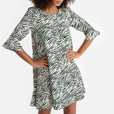 Платье-миди расклешенное с рисунком LA Redoute Collections
